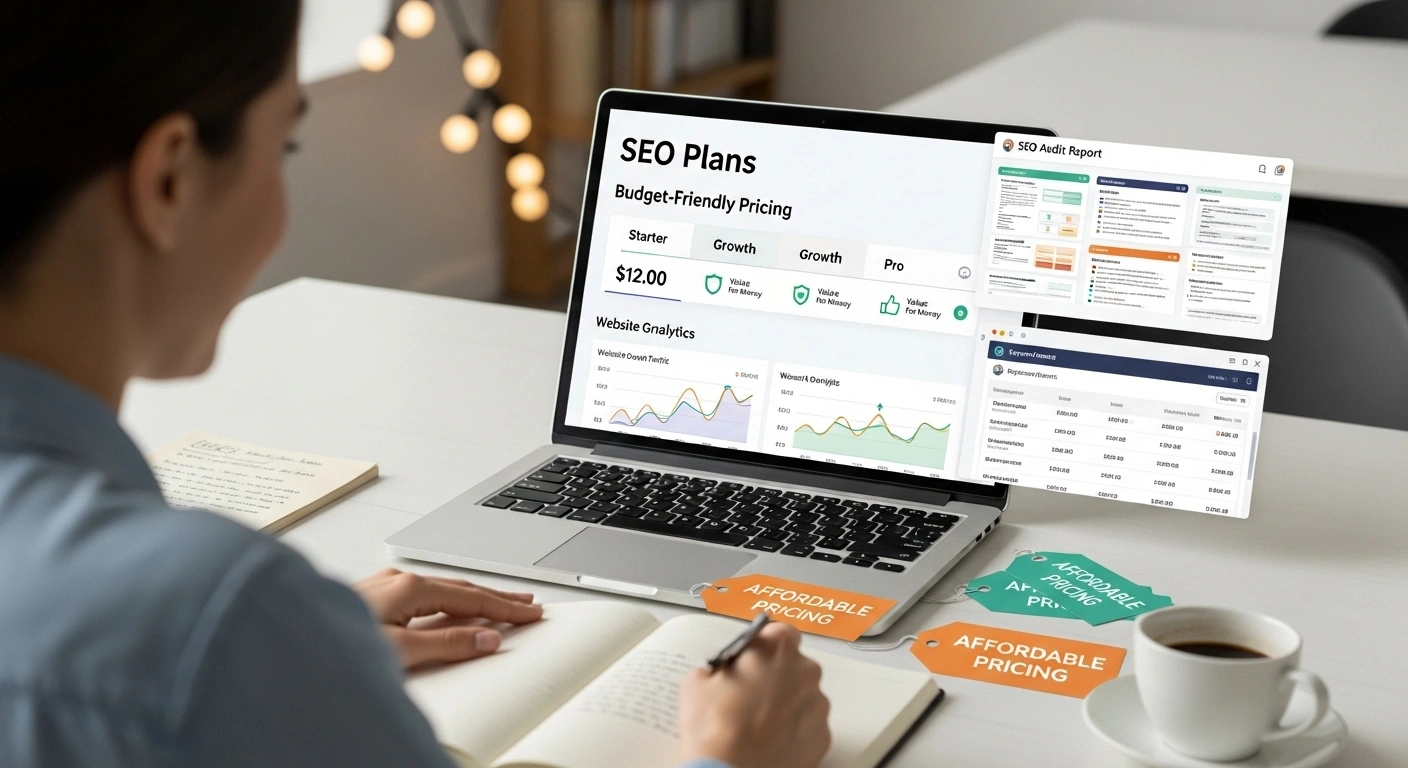 Affordable SEO services offering cost-effective solutions for higher rankings, traffic, and online visibility.