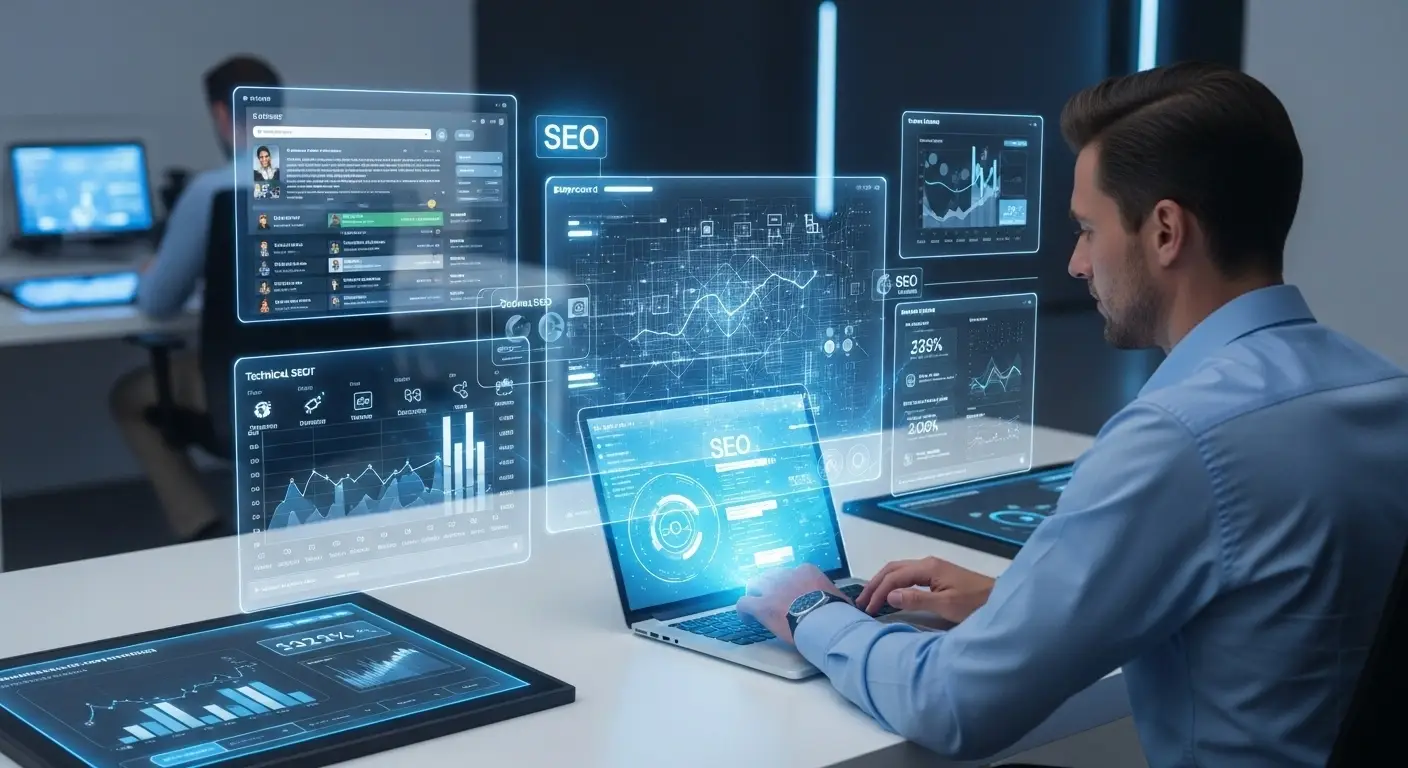 What are SEO services? A 2025 guide showing SEO tools, keyword research, and analytics for better search visibility.