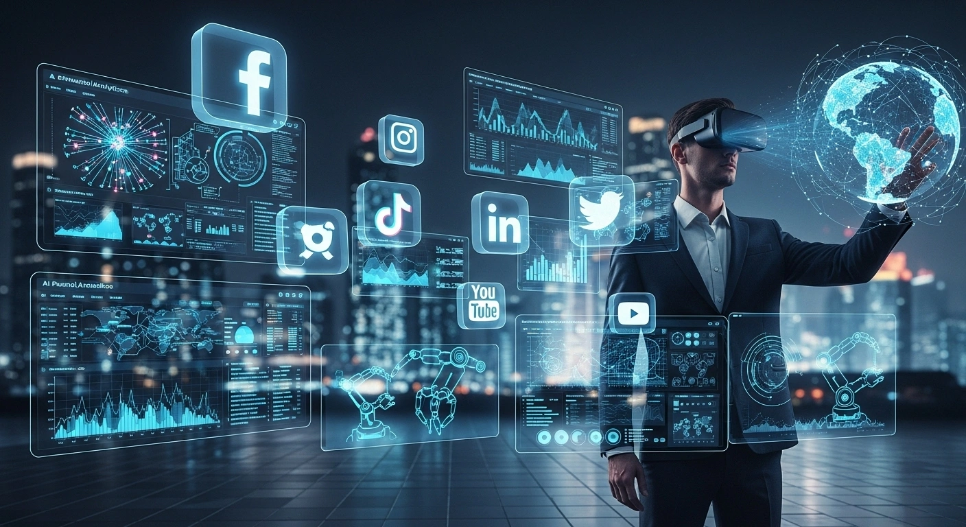 The future of social media marketing with AI tools, personalized content, and innovative engagement strategies.