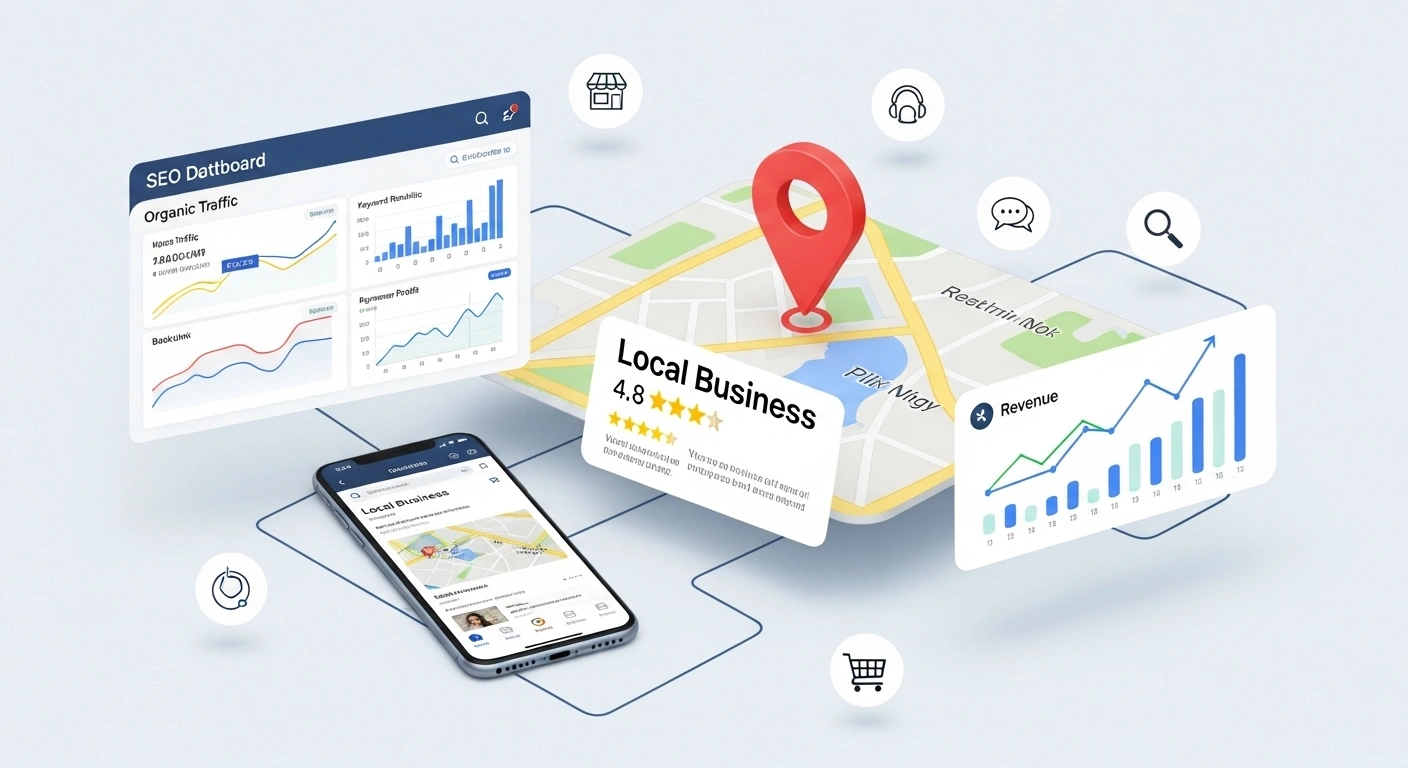 Top local SEO strategies for small businesses in 2025 including Google Maps, reviews, and local keyword optimization