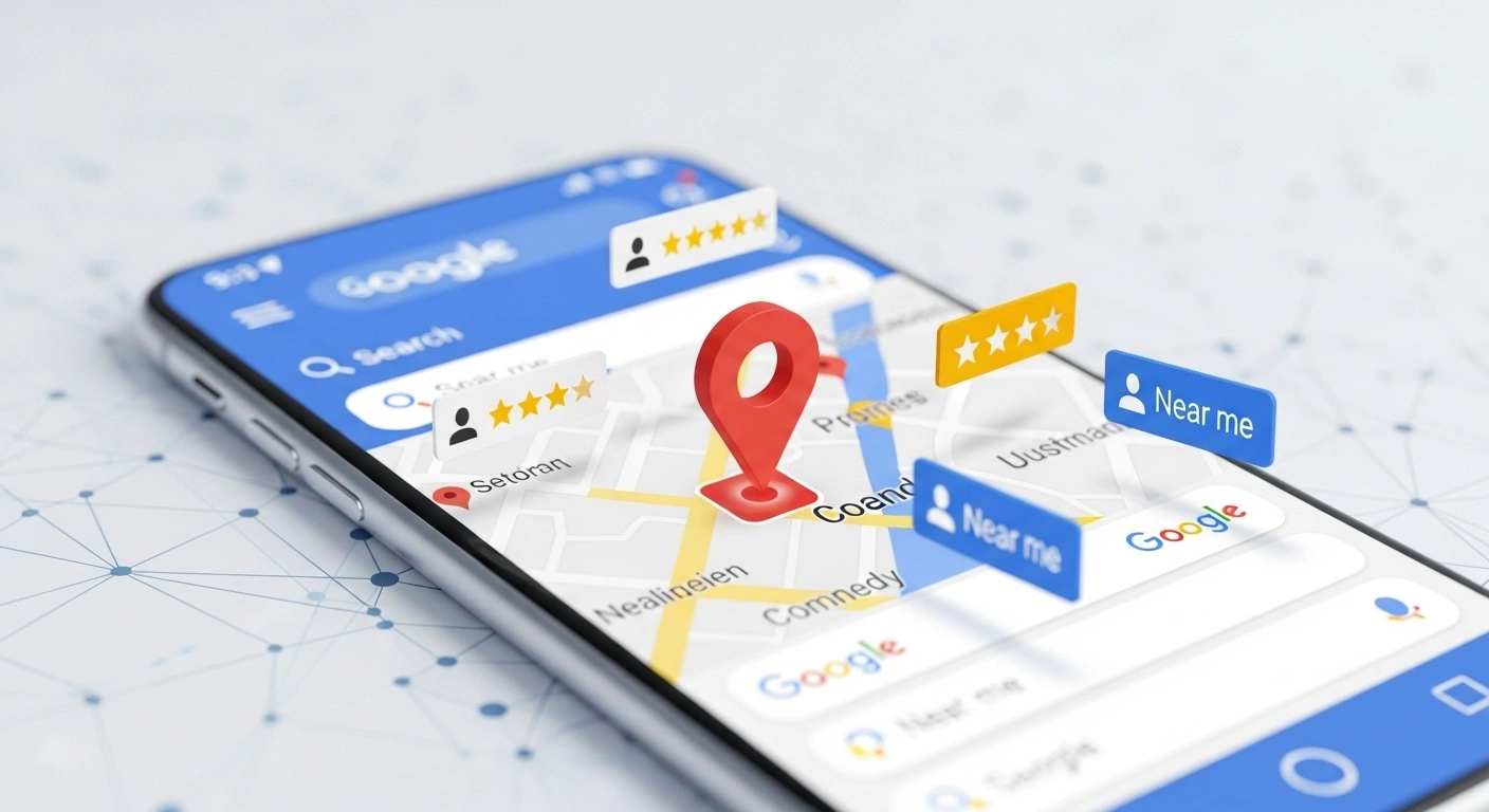 Local SEO explained with maps, reviews, and keywords to help businesses reach nearby customers effectively.