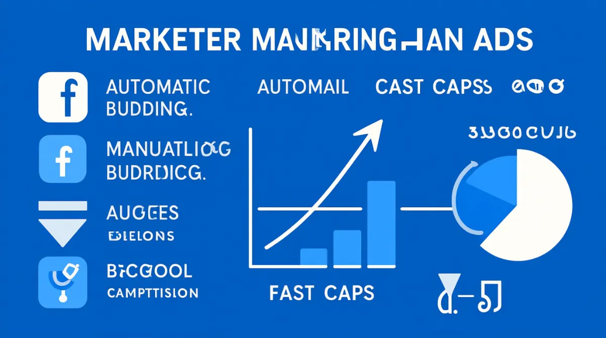 Infographic illustrating Facebook ad bidding and budget optimization strategies