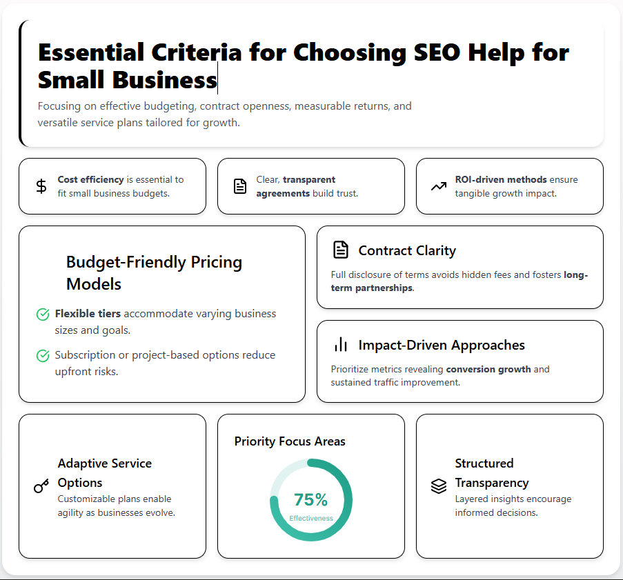 Key criteria for selecting an SEO agency for small businesses