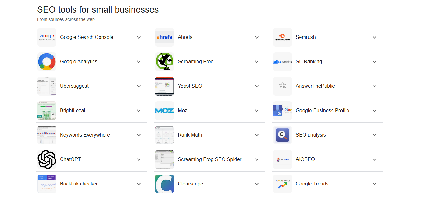Best SEO tools for beginners and small businesses including keyword research, analytics, and site optimization tools.
